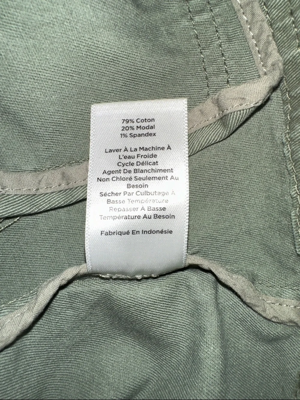 Talbots olive green  Utility Jacket with Snap Front size petite